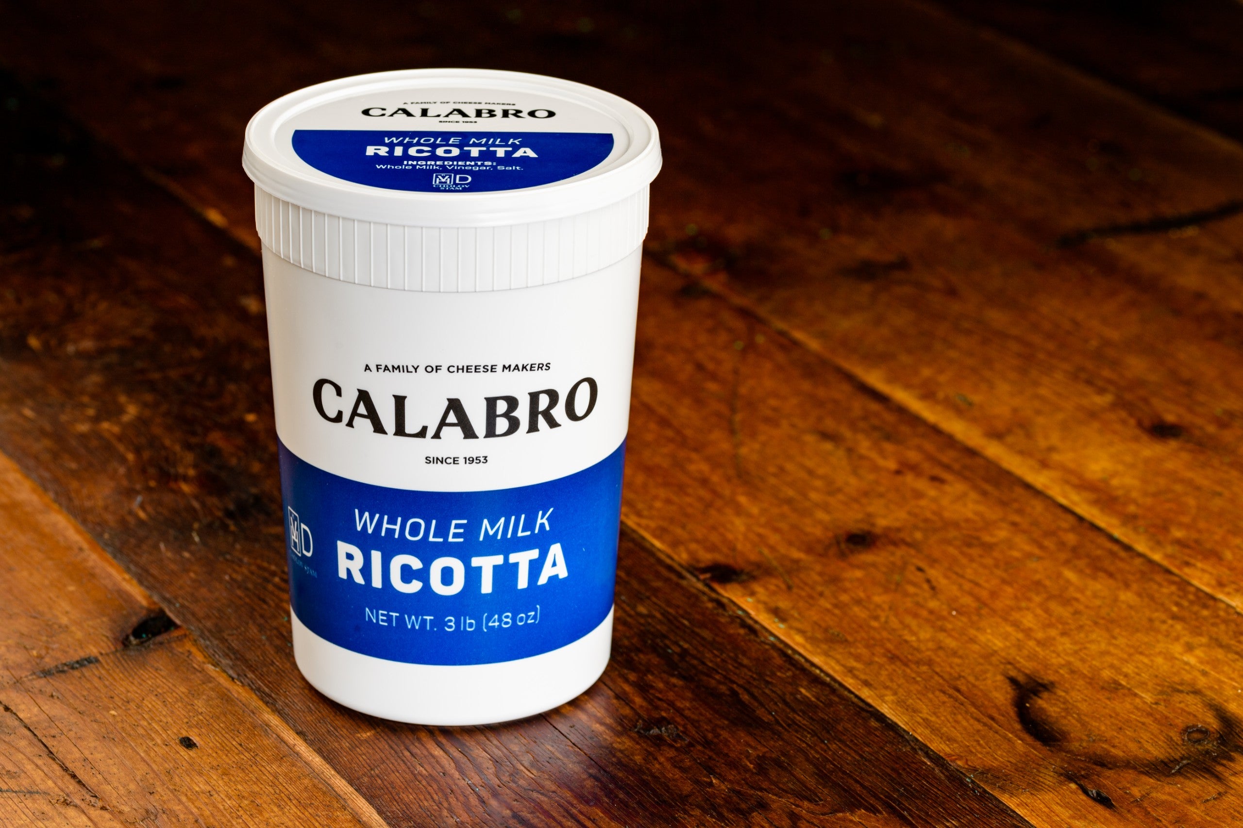 Calabro Ricotta Whole Milk 3 lb Domestic | Gustò Italian Foods